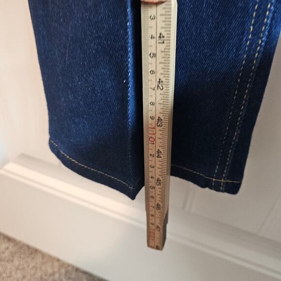 Vintage Lee Jeans Mens Size 34x36 80s Dark Wash High Rise Western Ranch Denim - Picture 8 of 11